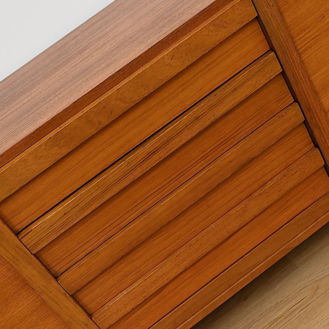 Mid Century Teak Sideboard Buffet by Danish De Luxe - Refinished
