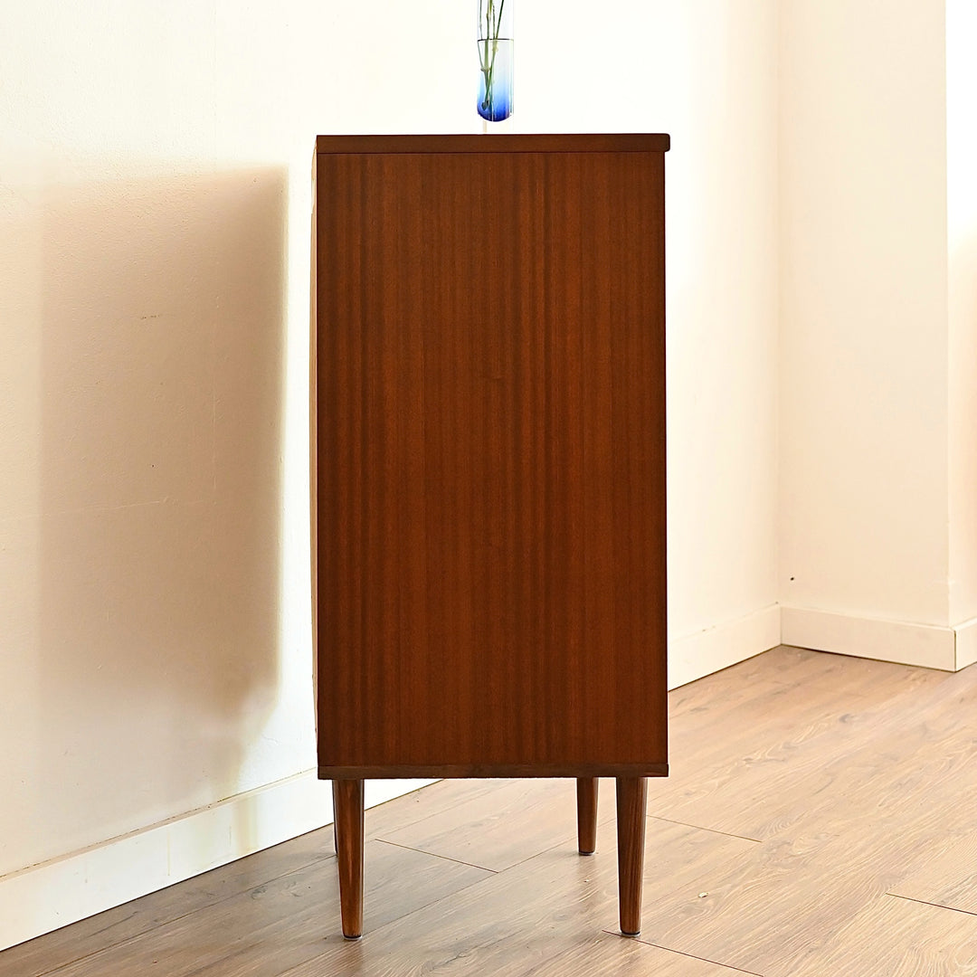 Mid Century Walnut Bookcase Bookshelf by Noblett