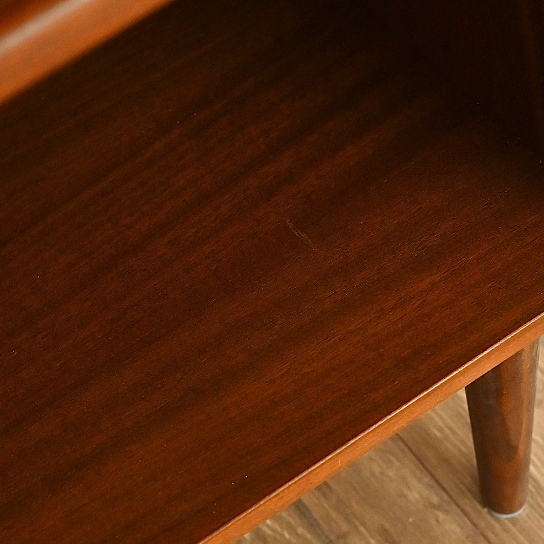 Mid Century Walnut Bookcase Bookshelf by Noblett