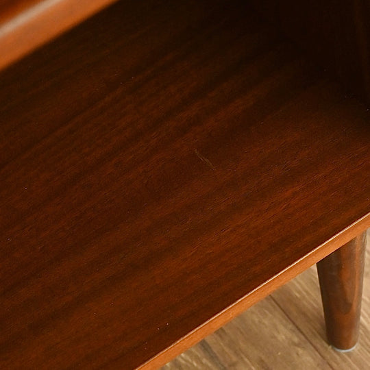 Mid Century Walnut Bookcase Bookshelf by Noblett