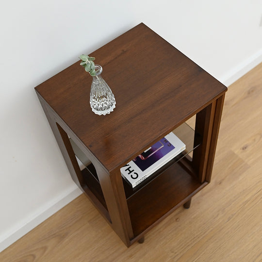 Mid Century Walnut Bedside Table Nightstand or Sidetable by Chiswell