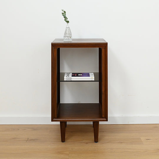 Mid Century Walnut Bedside Table Nightstand or Sidetable by Chiswell