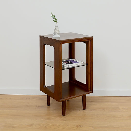Mid Century Walnut Bedside Table Nightstand or Sidetable by Chiswell