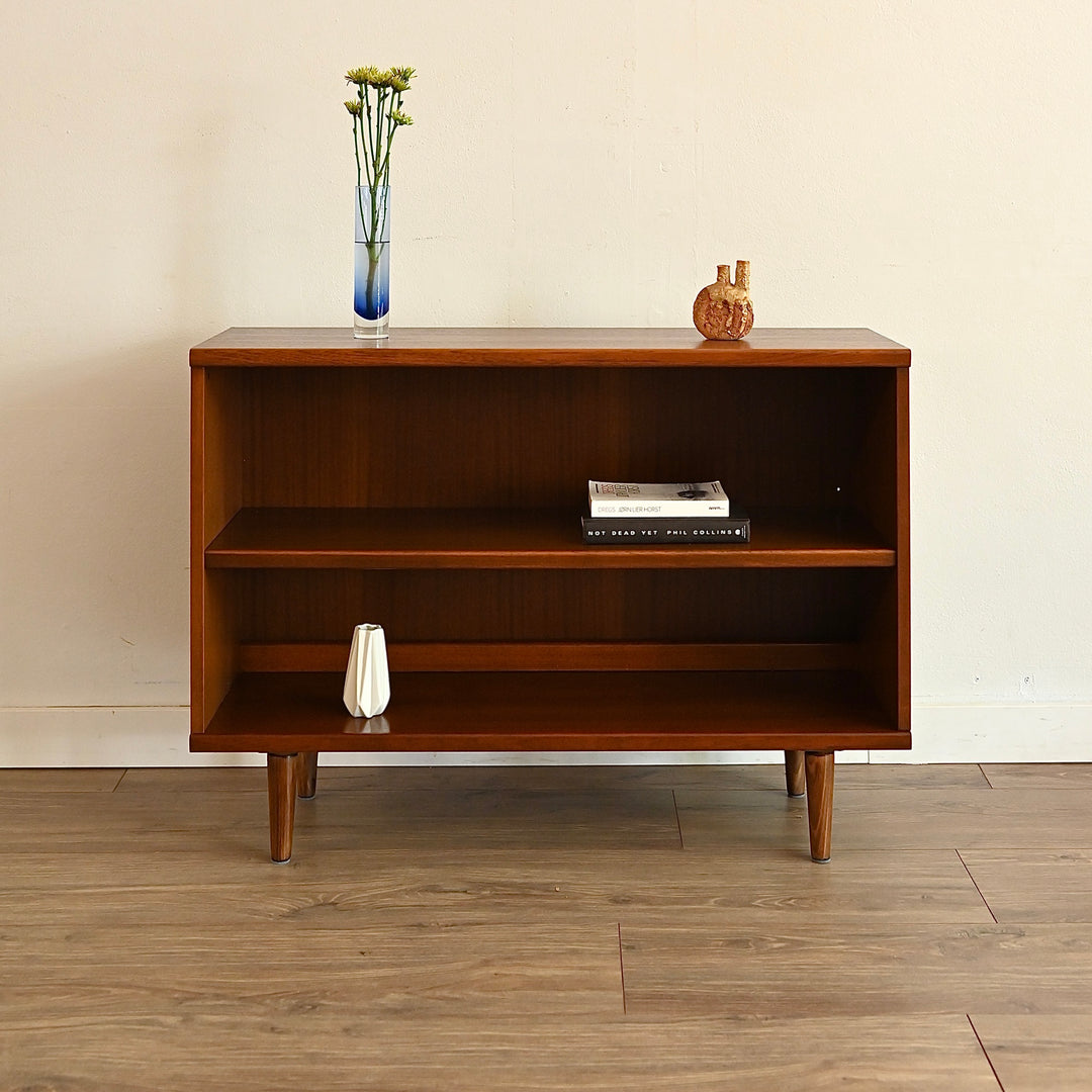 Mid Century Walnut Bookcase Bookshelf by Noblett