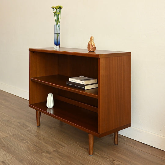 Mid Century Walnut Bookcase Bookshelf by Noblett