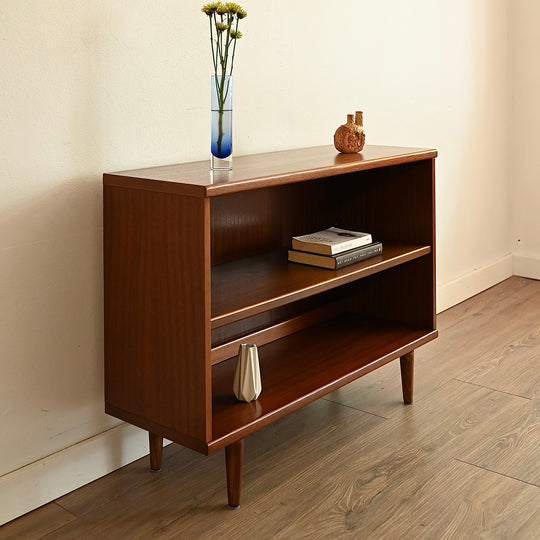 Mid Century Walnut Bookcase Bookshelf by Noblett