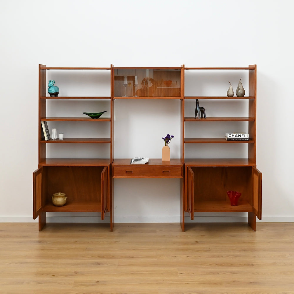 Mid Century Teak Modular Wall Unit, made in The United Kingdom
