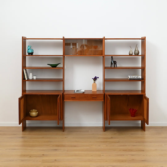 Mid Century Teak Modular Wall Unit, made in The United Kingdom