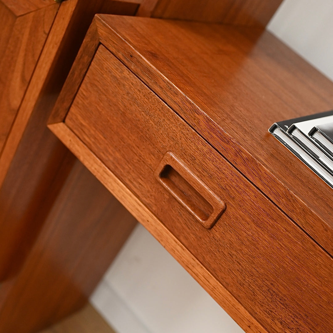 Mid Century Teak Modular Wall Unit, made in The United Kingdom