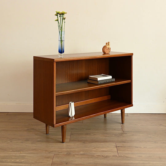 Mid Century Walnut Bookcase Bookshelf by Noblett