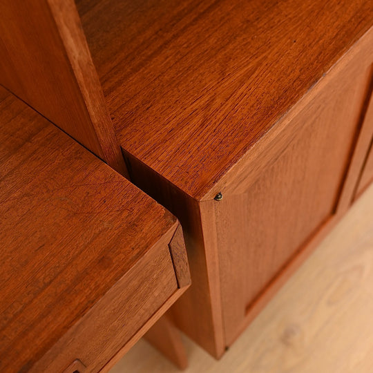 Mid Century Teak Modular Wall Unit, made in The United Kingdom