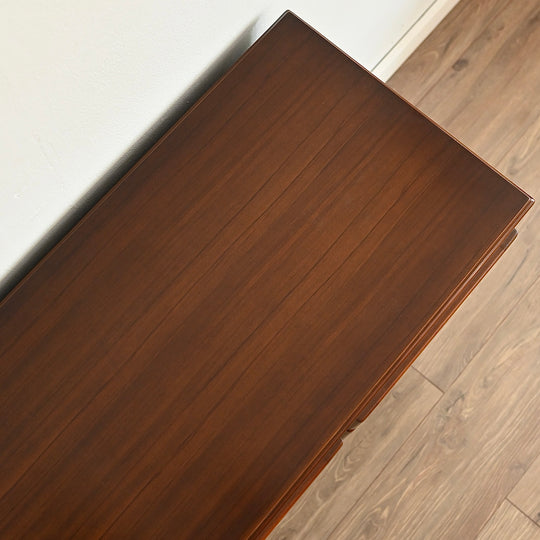 Mid Century Walnut Sideboard Buffet Cabinet by Chiswell