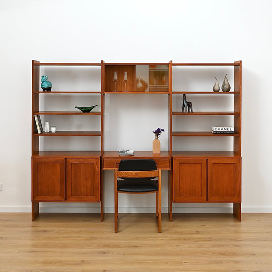 Mid Century Teak Modular Wall Unit, made in The United Kingdom