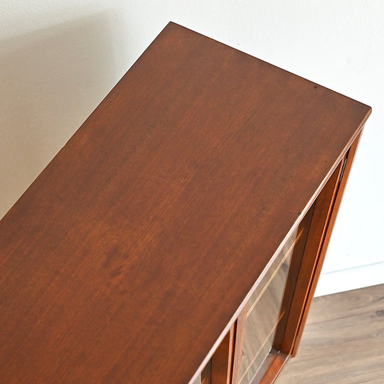 Mid Century Walnut Sideboard Display Cabinet by Chiswell