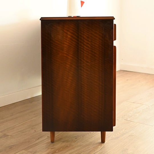 Mid Century Walnut Sideboard Buffet Cabinet by Chiswell