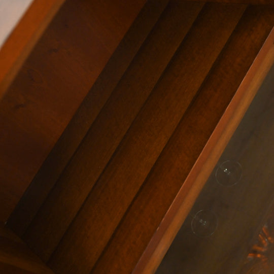 Mid Century Walnut Display Cabinet Bookcase Bookshelf by MobilStil Varese Italy