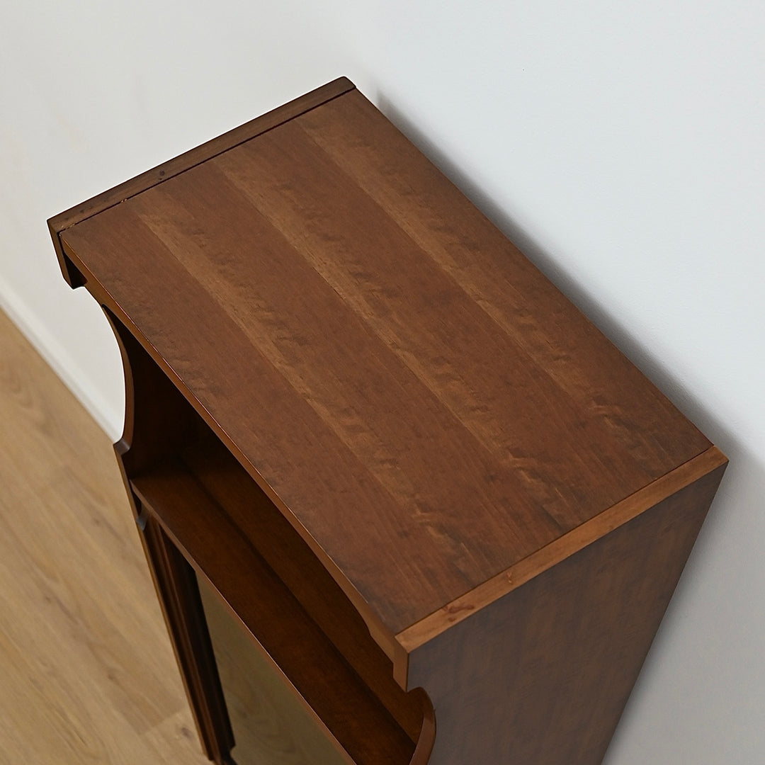 Mid Century Walnut Display Cabinet Bookcase Bookshelf by MobilStil Varese Italy