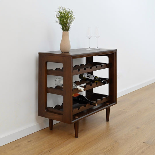 Mid Century Walnut Wine Bar Storage Sidetable by Chiswell