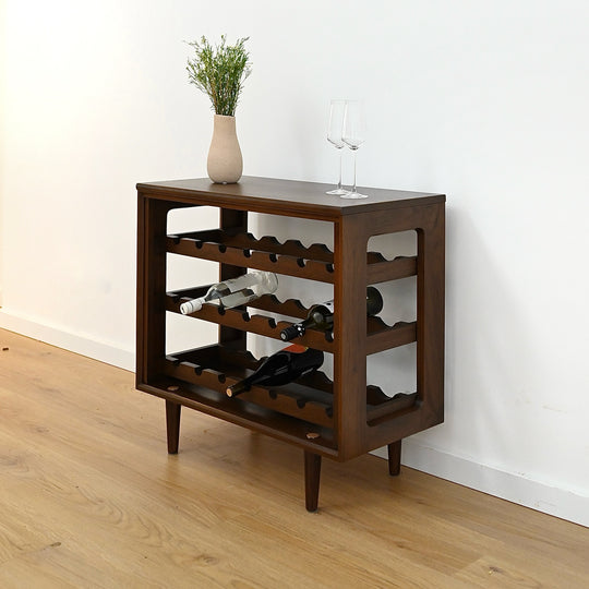 Mid Century Walnut Wine Bar Storage Sidetable by Chiswell