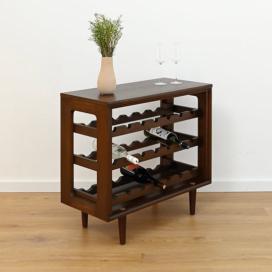 Mid Century Walnut Wine Bar Storage Sidetable by Chiswell