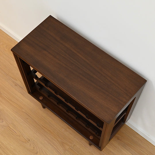 Mid Century Walnut Wine Bar Storage Sidetable by Chiswell