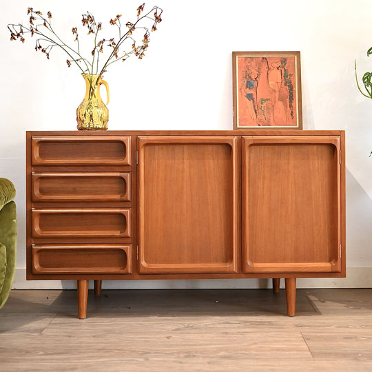 Mid Century Teak Sideboard LP Record Cabinet by Chiswell