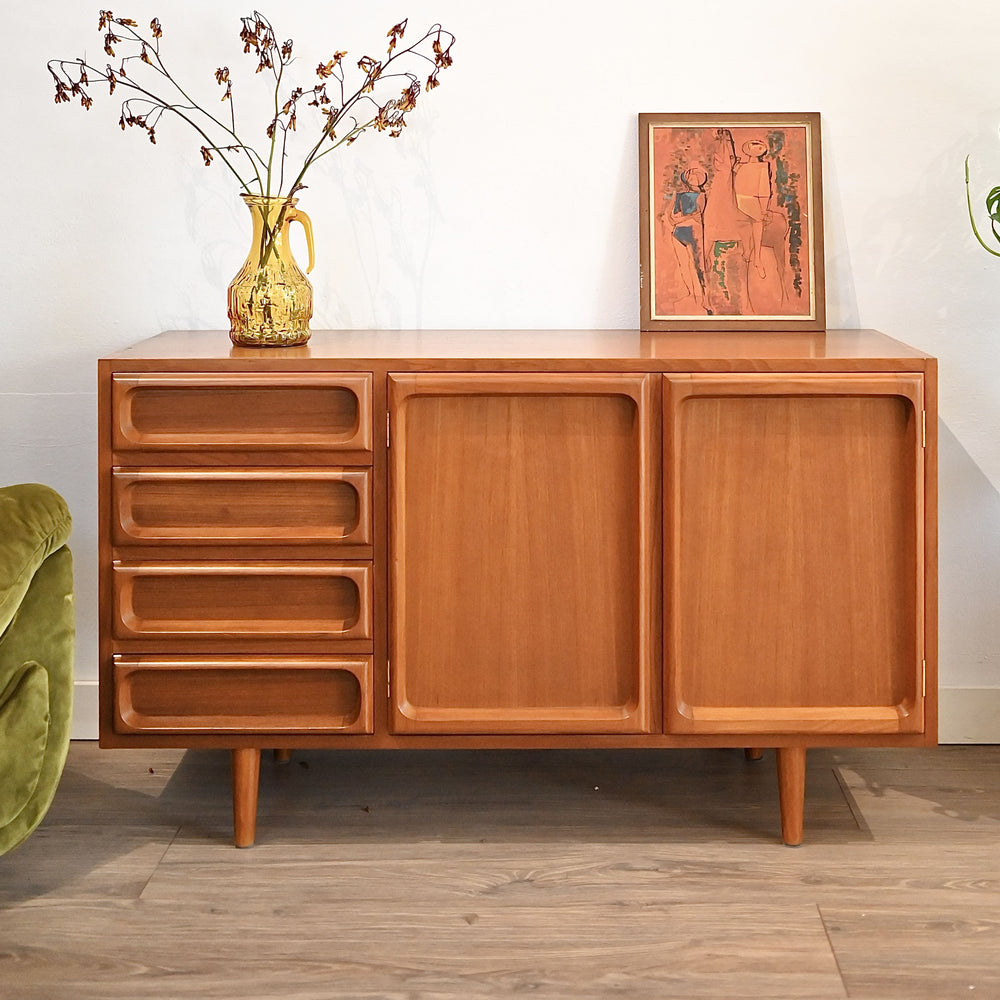 Mid Century Teak Sideboard LP Record Cabinet by Chiswell