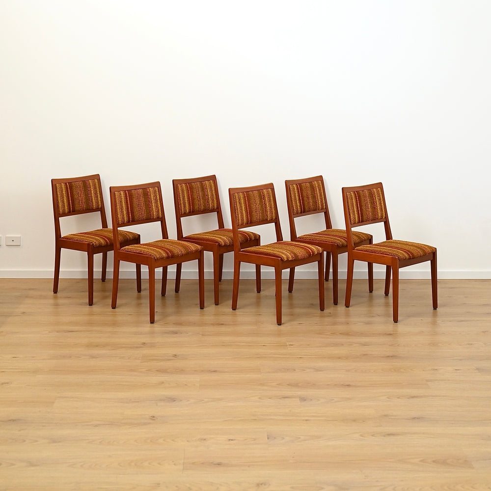 6x Mid Century Teak Dining Chairs by Parker