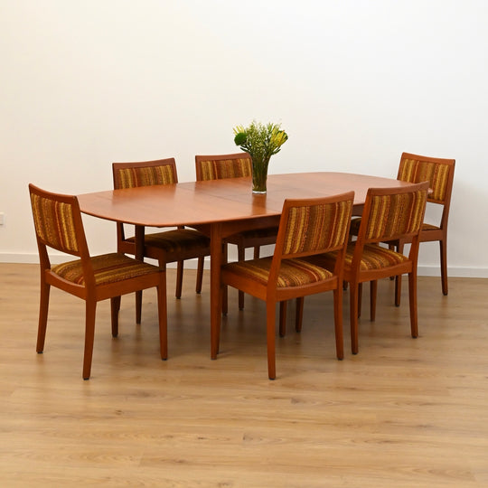6x Mid Century Teak Dining Chairs by Parker