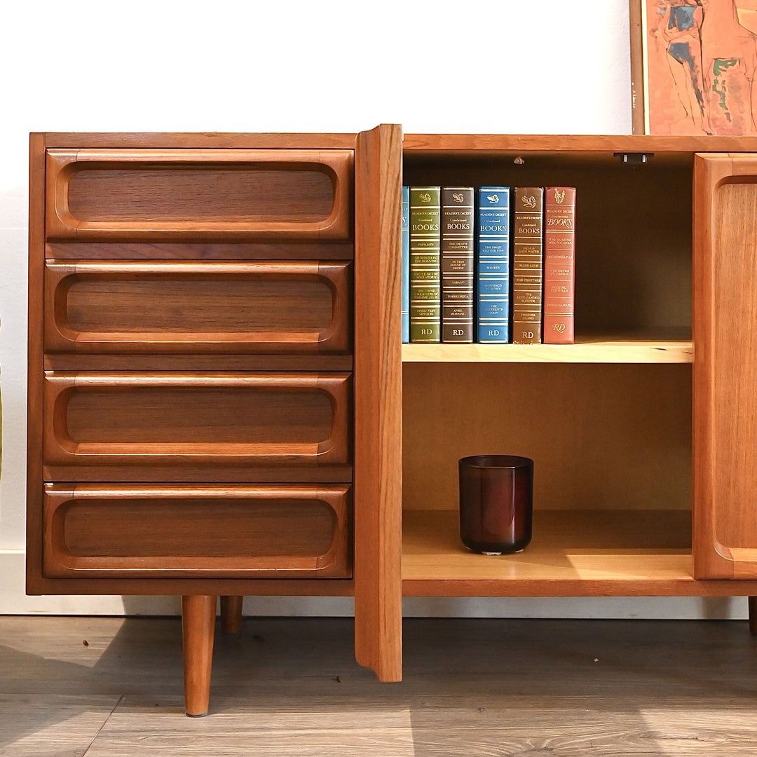 Mid Century Teak Sideboard LP Record Cabinet by Chiswell