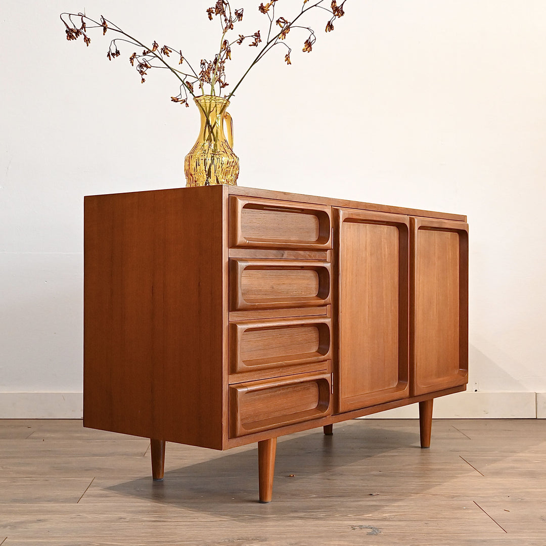 Mid Century Teak Sideboard LP Record Cabinet by Chiswell