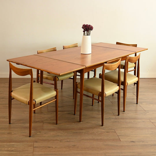 Mid Century Teak Extendable Dining Table by Moderntone