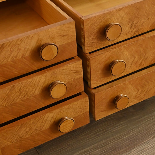 Mid Century Maple Sideboard Dresser Drawers Low Boy