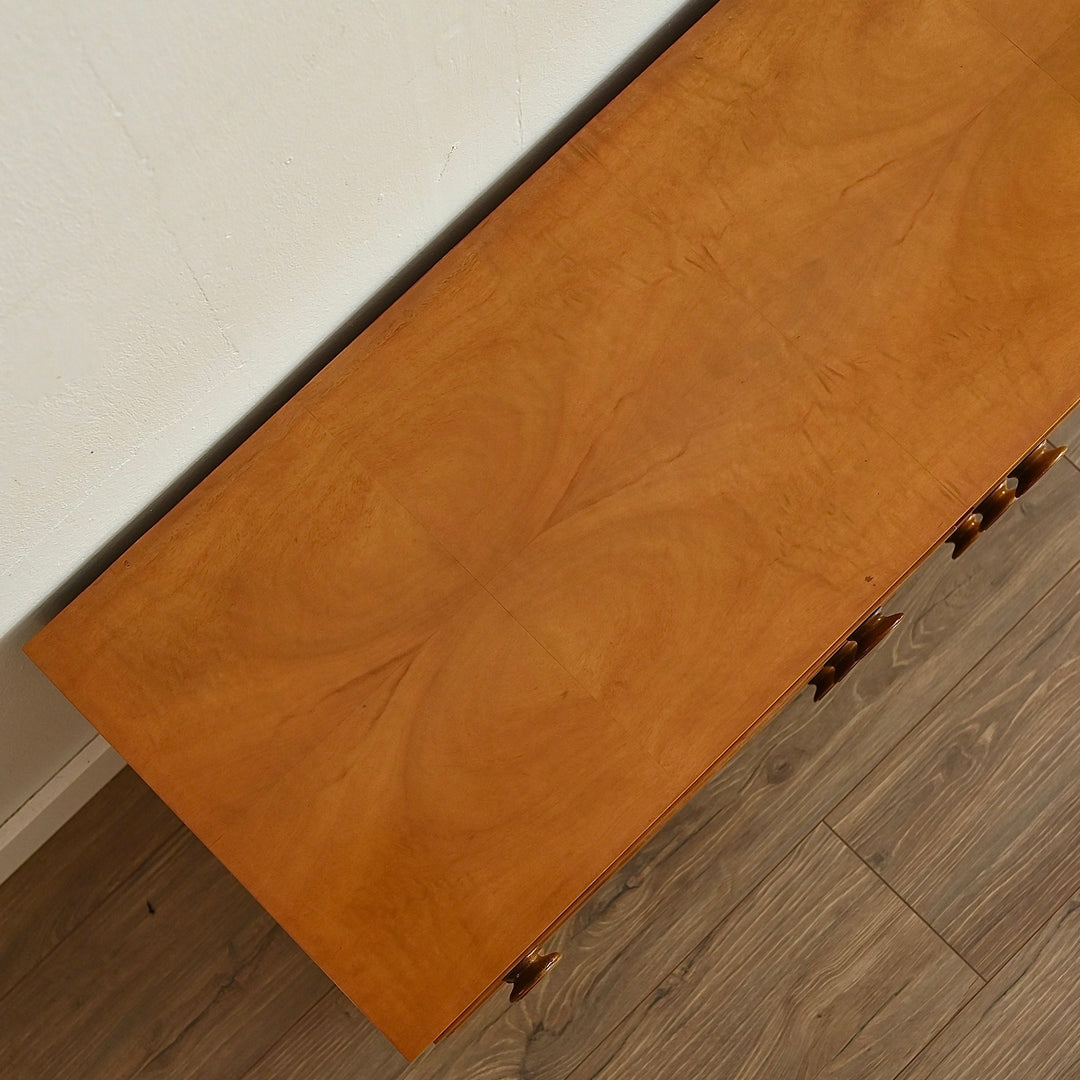 Mid Century Maple Sideboard Dresser Drawers Low Boy