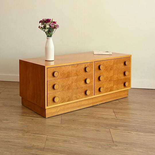 Mid Century Maple Sideboard Dresser Drawers Low Boy