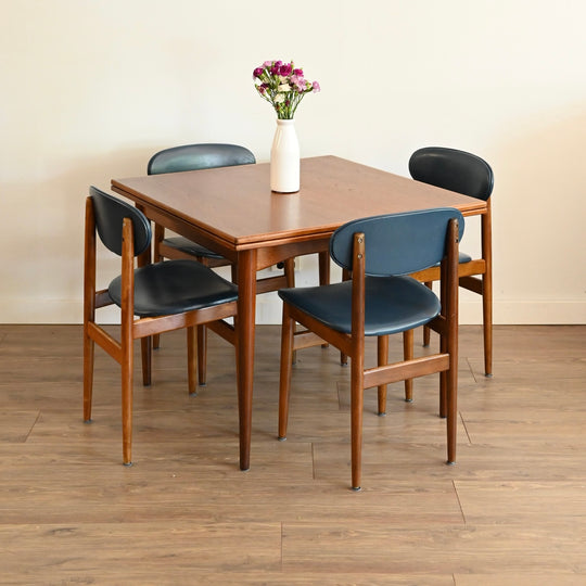 Parker Teak Nordic Square Extendable Dining Table
