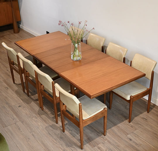 Mid Century Teak Extendable Dining Table made in the UK