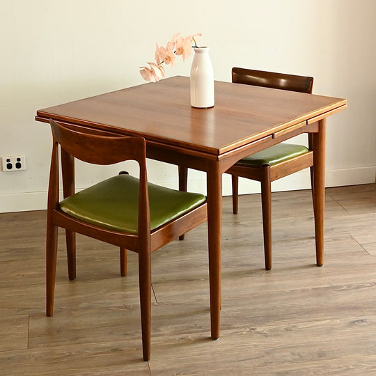 Parker Mid Century Teak Extendable Dining Table