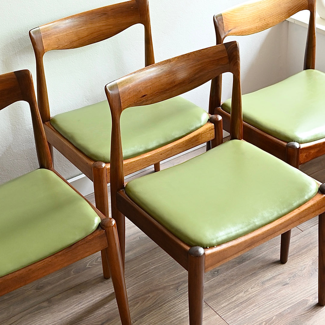 4x Mid Century Dining Chairs by Danish de Luxe