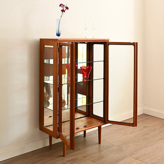 Mid Century Teak Sideboard Display Cabinet by Chiswell