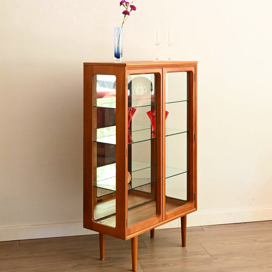 Mid Century Teak Sideboard Display Cabinet by Chiswell