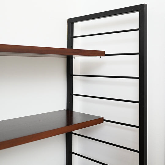 Vintage Walnut Ladderax Modular Freestanding Wall System – Restored