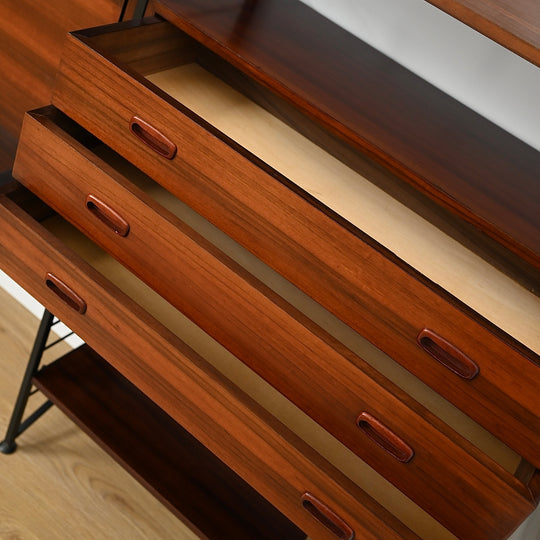 Vintage Walnut Ladderax Modular Freestanding Wall System – Restored
