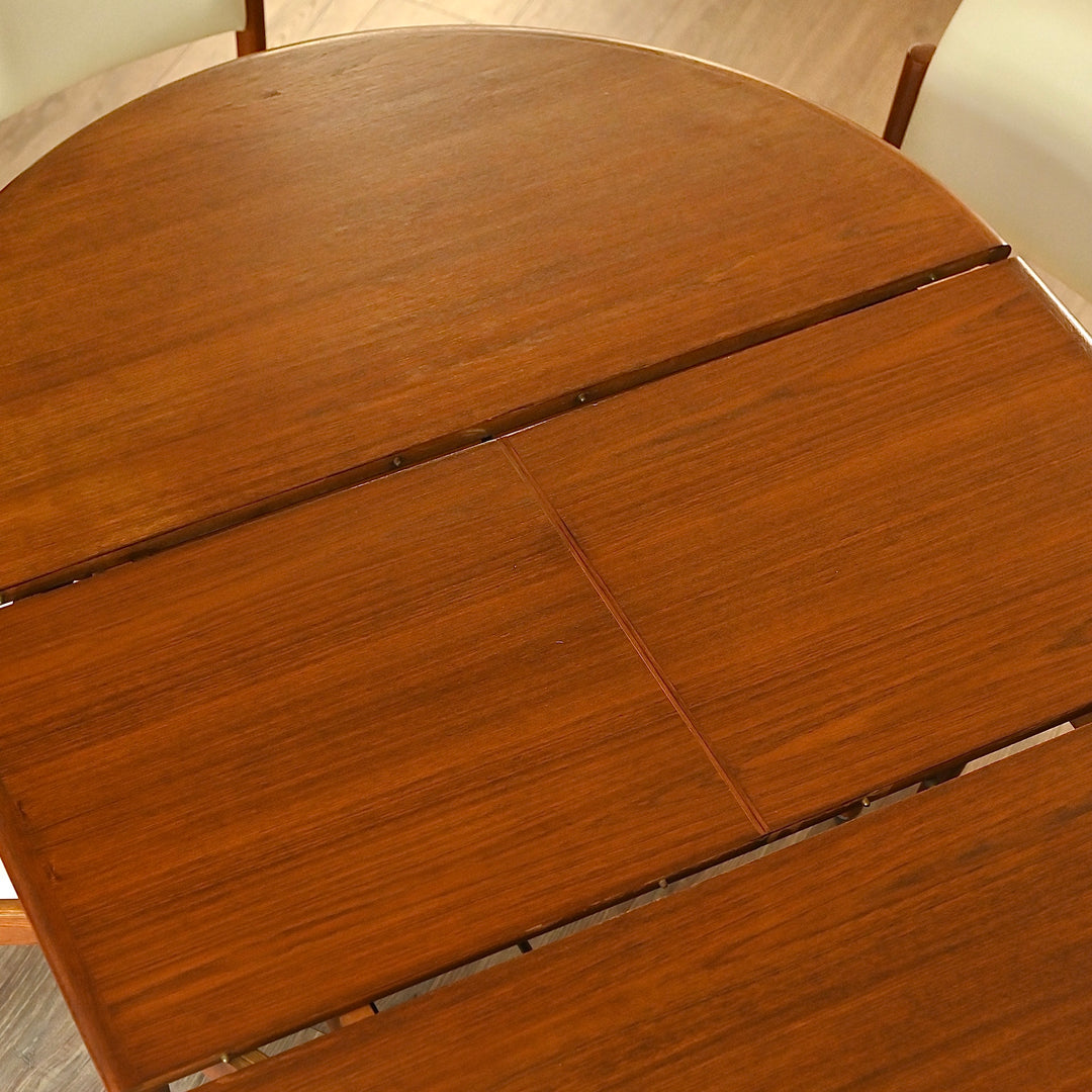 Mid Century Teak Round Extendable Dining Table by McIntosh (Scotland)