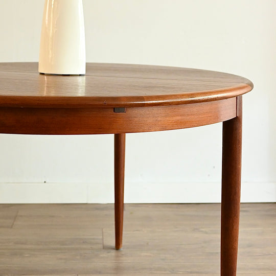 Mid Century Teak Round Extendable Dining Table by McIntosh (Scotland)