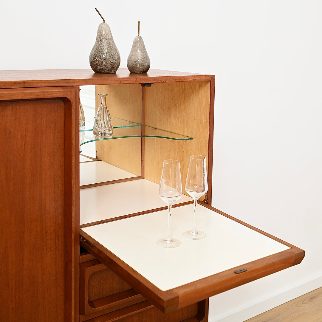 Mid Century Teak 'Koben' Sideboard Bar Cabinet Credenza by Chiswell