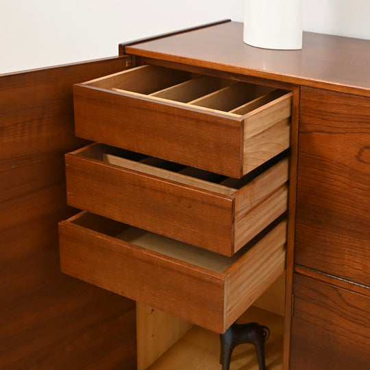 Mid Century Highboard Bar Wall Unit made of American Walnut by Parker
