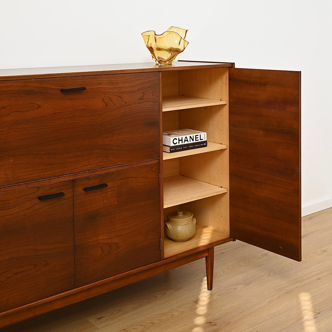 Mid Century Highboard Bar Wall Unit made of American Walnut by Parker