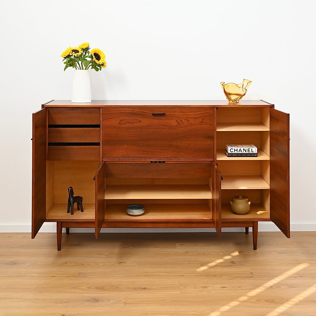 Mid Century Highboard Bar Wall Unit made of American Walnut by Parker