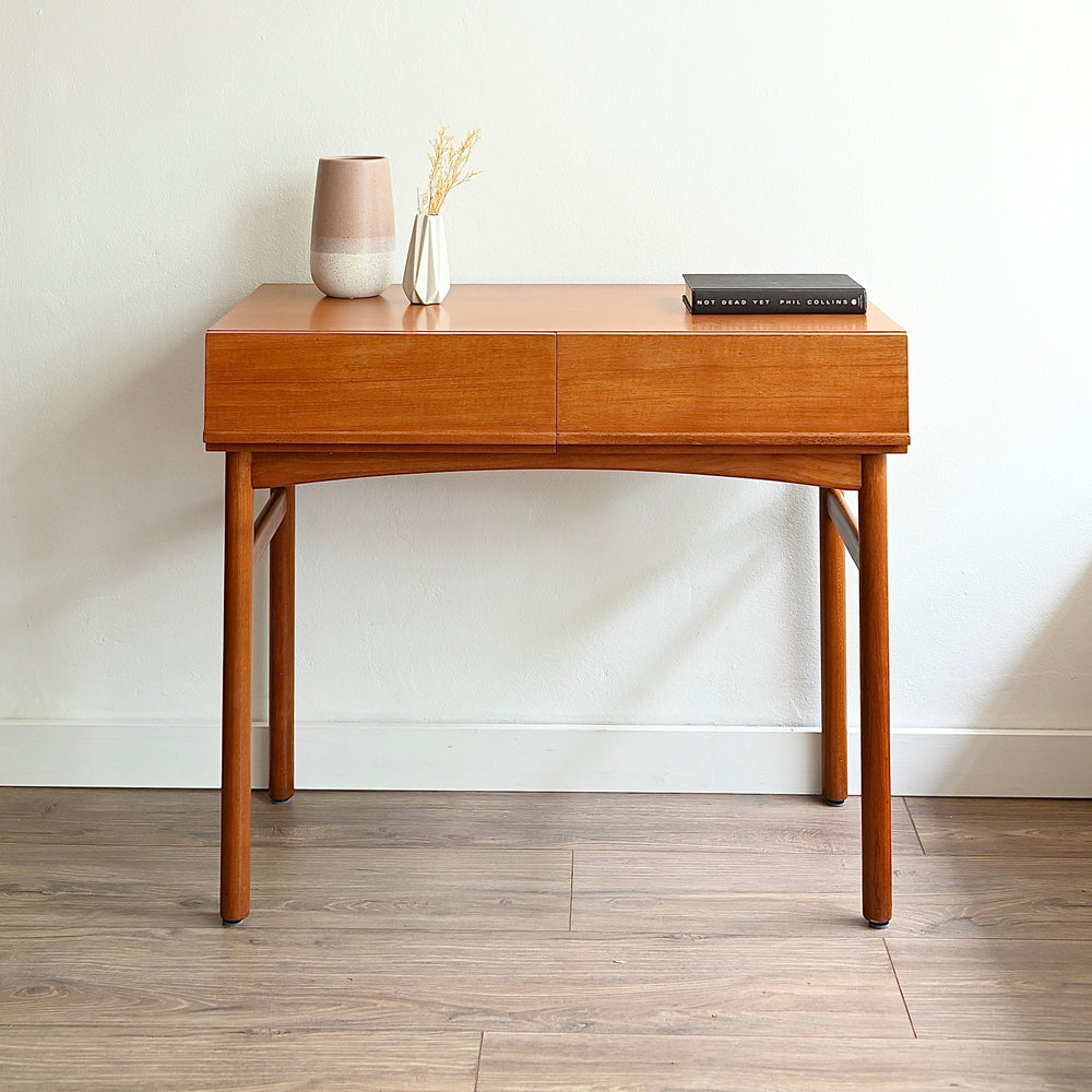 Parker Teak Mid Century Teak Console Table Study Desk